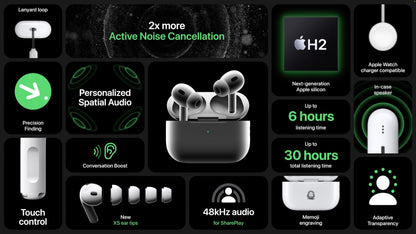 AirPods pro(2nd Generation) 1 Year warranty with Bill