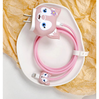 Pink Cat Charger Protecter