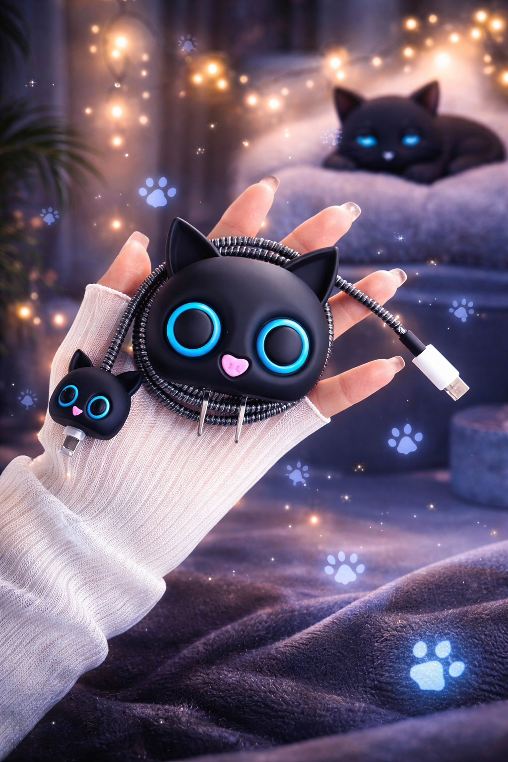 Black Cat Charger Protecter
